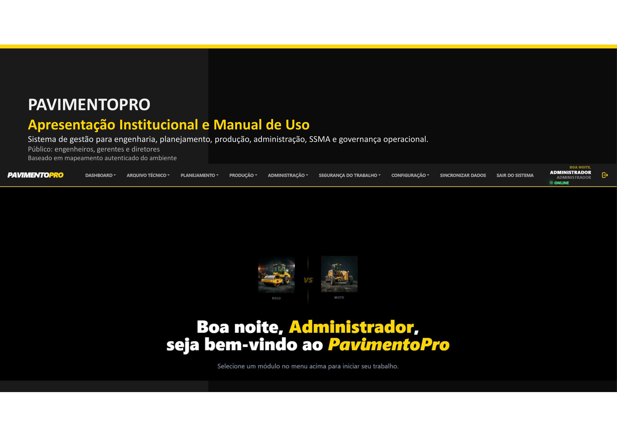 Apresentação PavimentoPro — Slide 1